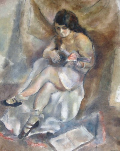 Woman with a Mandolin by Jules Pascin
